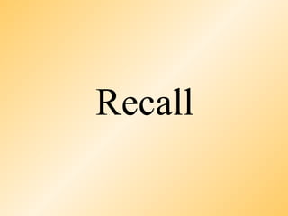 Recall
 