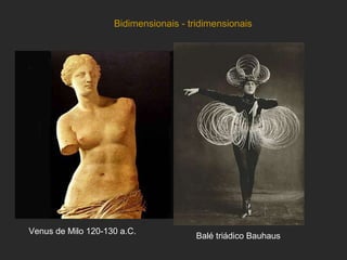 Venus de Milo 120-130 a.C. Bidimensionais - tridimensionais Balé triádico Bauhaus 