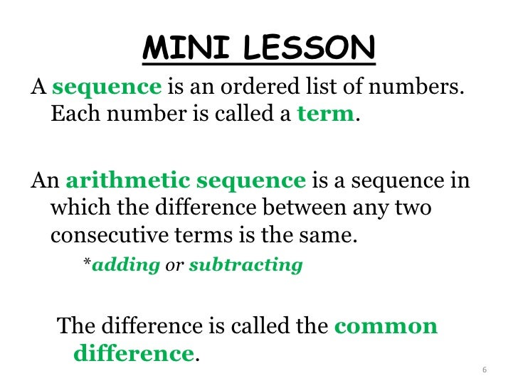 What are sequences?
