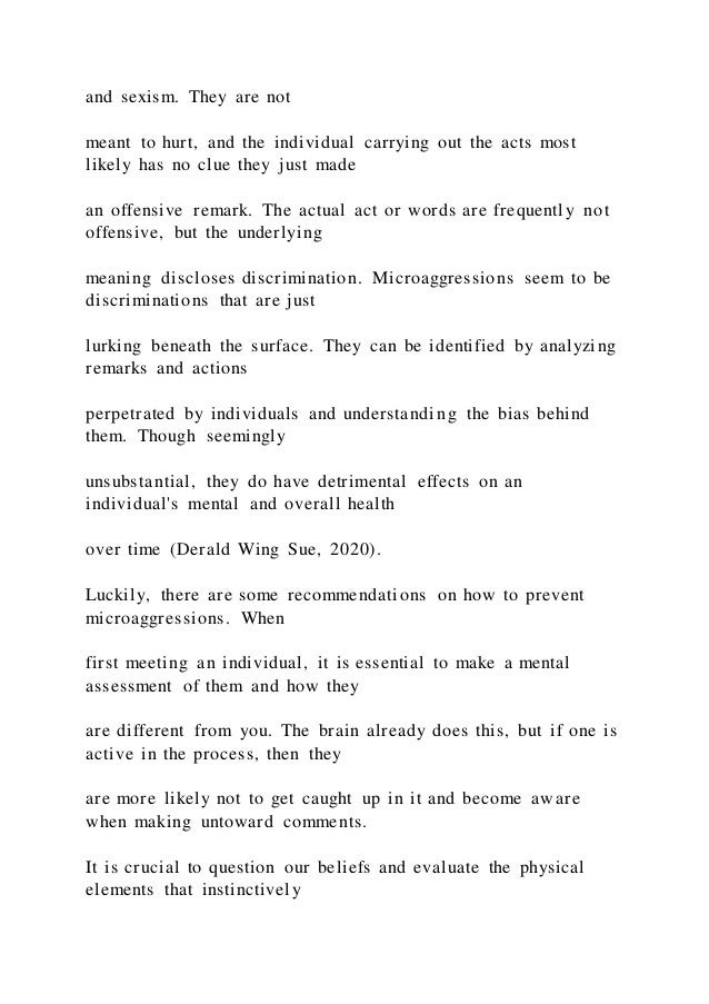 1Identifying and Preventing Microaggression in Modern Day | PDF