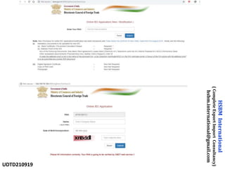 HSBM
International
(
Complete
Export
Import
Consultancy)
hsbm.international@gmail.com
UDTD210919
 