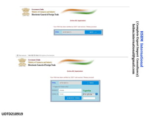 HSBM
International
(
Complete
Export
Import
Consultancy)
hsbm.international@gmail.com
UDTD210919
 