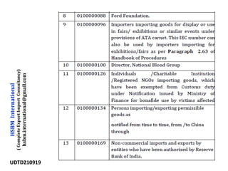 HSBM
International
(
Complete
Export
Import
Consultancy)
hsbm.international@gmail.com
UDTD210919
 