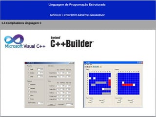 Linguagem de Programação Estruturada
MÓDULO 1: CONCEITOS BÀSICOS LINGUAGEM C
1.4 Compiladores Linguagem C
 