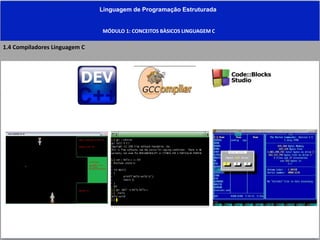 Linguagem de Programação Estruturada
MÓDULO 1: CONCEITOS BÀSICOS LINGUAGEM C
1.4 Compiladores Linguagem C
 