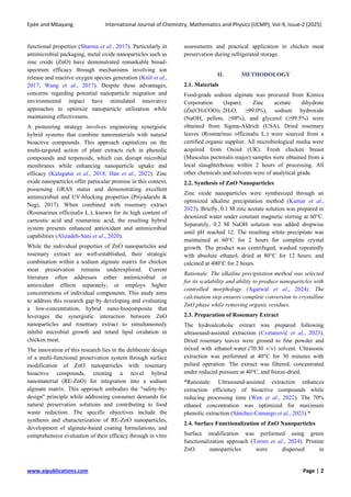 ZnO Nanoparticle-Enhanced Sodium Alginate Coating Functionalized with ...