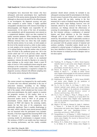 Uterine Artery Doppler and Prediction of Preeclampsia | PDF