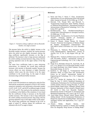 Numerical investigation of fluid flow and aerodynamic performance on a ...
