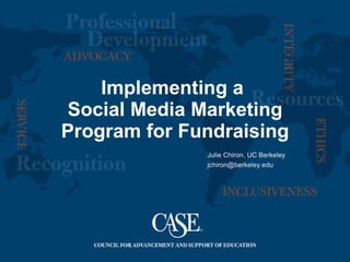 Implementing a  Social Media Marketing Program for Fundraising 