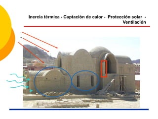Inercia térmica - Captación de calor - Protección solar -
Ventilación
 
