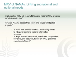 Improving transparency: Implementing MRV of livestock NAMAS to meet NDC and finance needs
