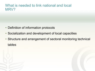 Improving transparency: Implementing MRV of livestock NAMAS to meet NDC and finance needs