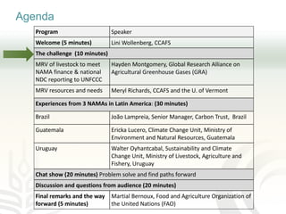 Improving transparency: Implementing MRV of livestock NAMAS to meet NDC and finance needs