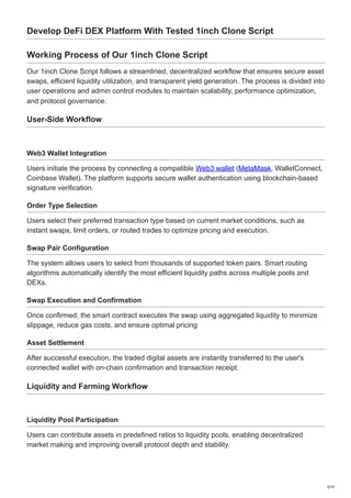 1inch Exchange Clone Script Development | Suffescom Solutions | PDF