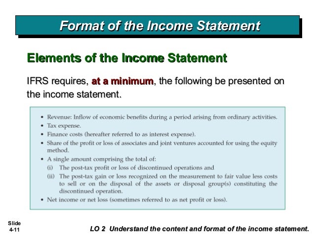 1 income statement income statement format