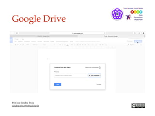 Google Drive
Prof.ssa Sandra Troia
sandra.troia@istruzione.it
 
