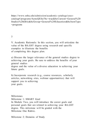 Degree Program Rationale 1 IND 299 Final Project Guidelines and Rubric Ove | DOCX