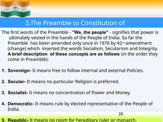 Introduction to the Indian Constitution: History, Framing, Preamble ...