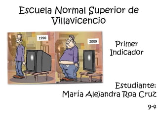 Escuela Normal Superior de
       Villavicencio

                       Primer
                     Indicador



                       Estudiante:
         María Alejandra Roa Cruz
                                 9-4
 
