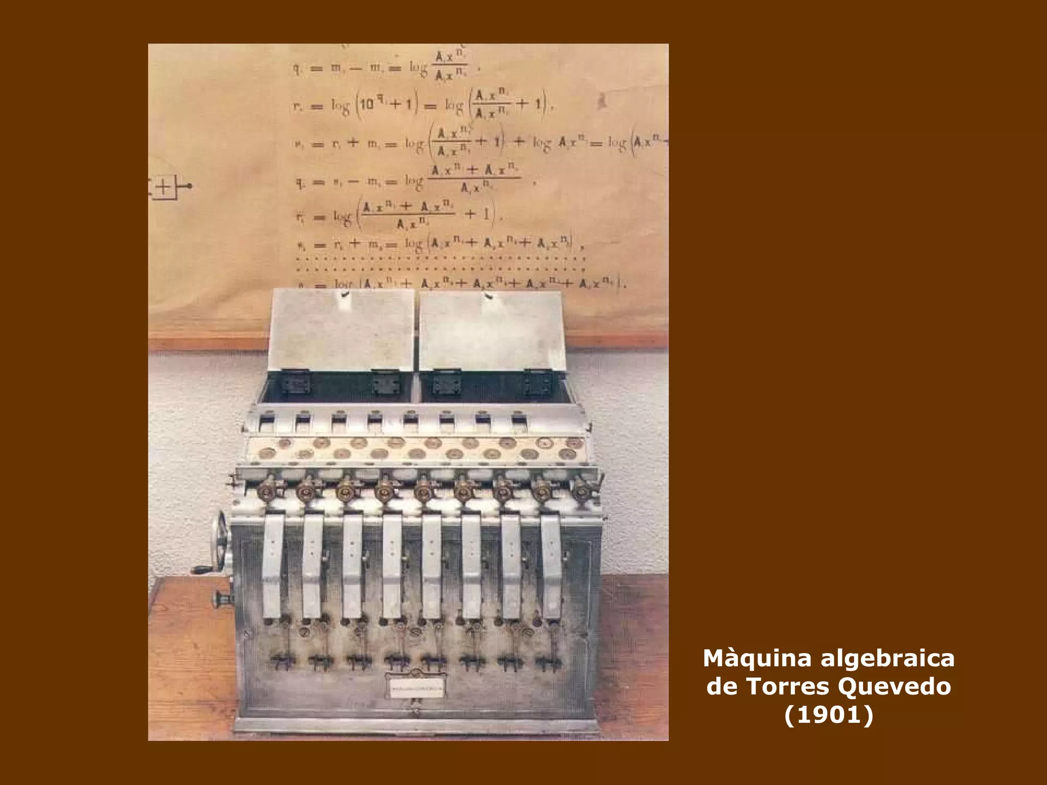 Màquina algebraica de Torres Quevedo (1901) 