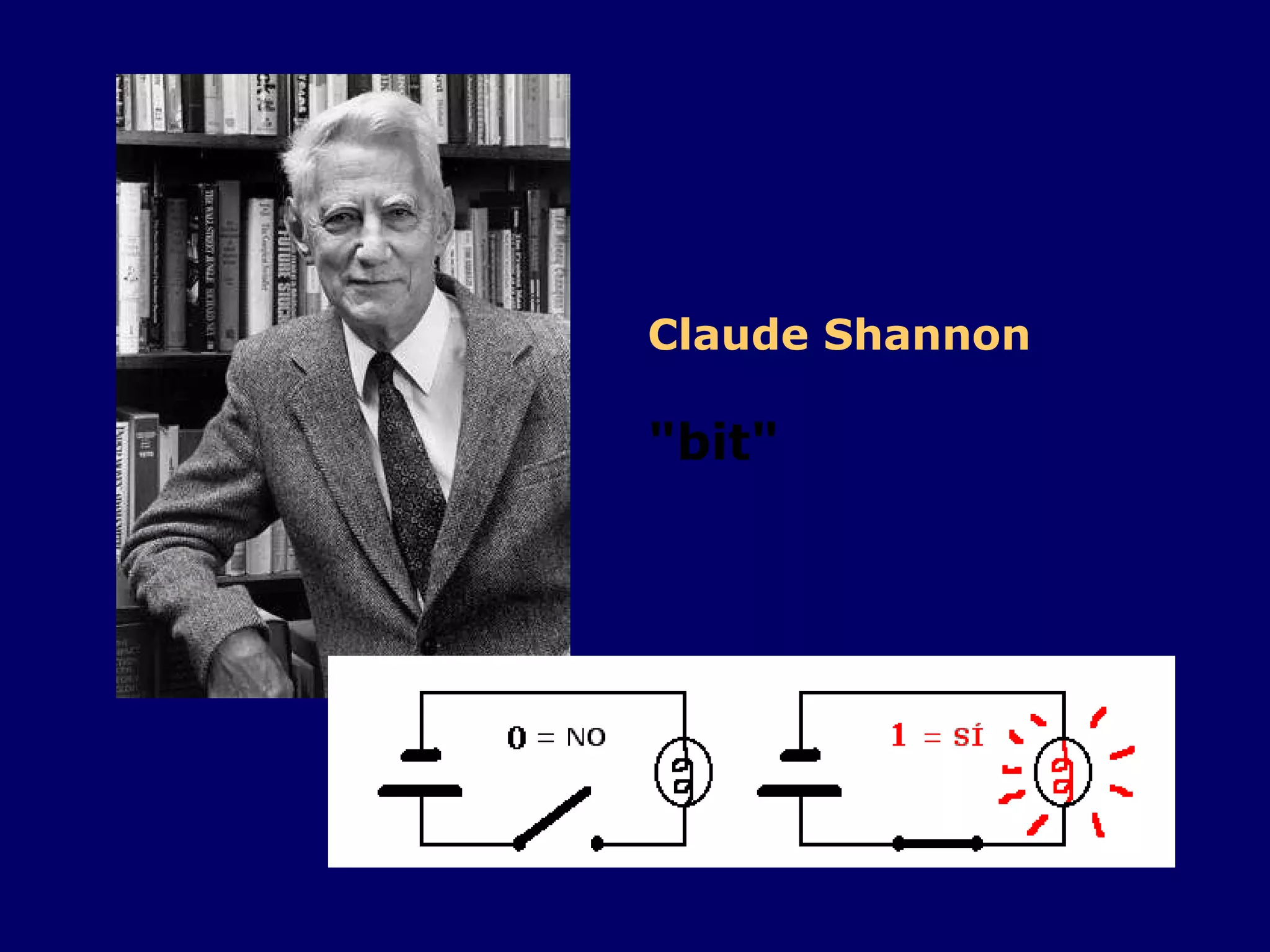 Claude Shannon "bit" 