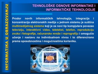 1 informatika u obrazovanju | PPT