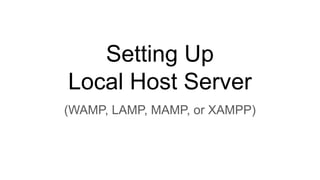 Installing of XAMPP - Local PC Server.pdf image.