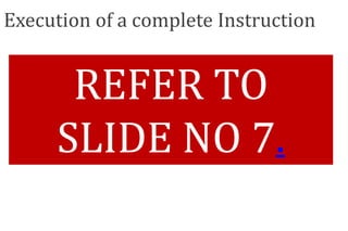 Execution of a complete Instruction
REFER TO
SLIDE NO 7.
 