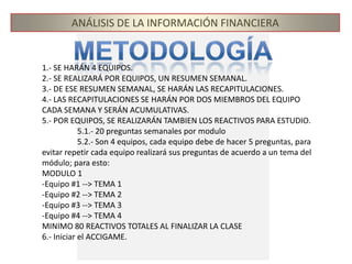ANÁLISIS DE LA INFORMACIÓN FINANCIERAEnlaceshttp://ciberconta.unizar.es/docencia/contfin/http://www.gestiopolis.com/canales/financiera/articulos/15/estadosfros.htmhttp://www.cnnexpansion.com/especiales/las-500-empresas-de-expansion-2009http://www.cnnexpansion.com/XPA5002009/?uid=1