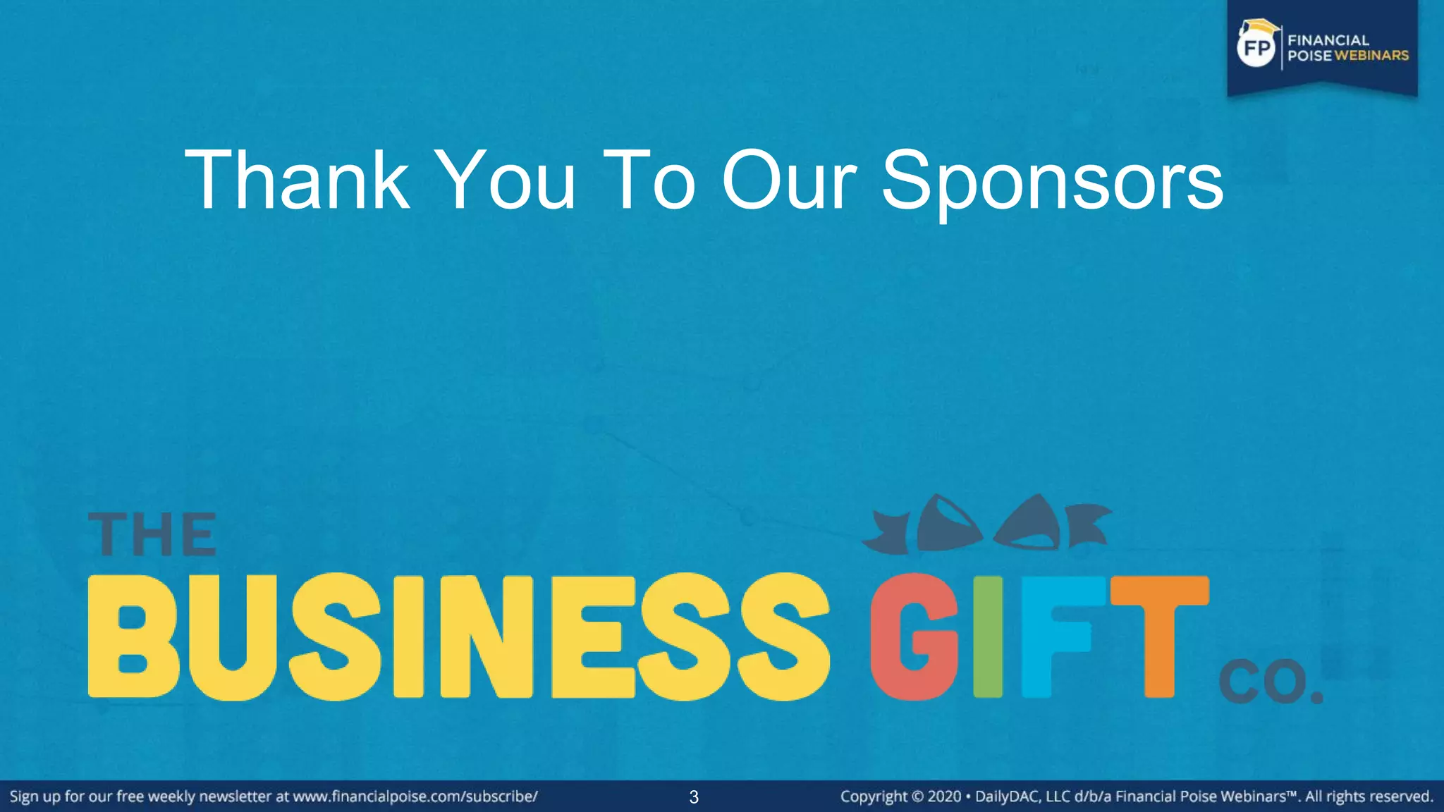 3
Thank You To Our Sponsors
 