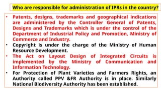 Obgitives Ipr Intellectual Property Rights (IPR): Concepts, Objectives and Indian ...