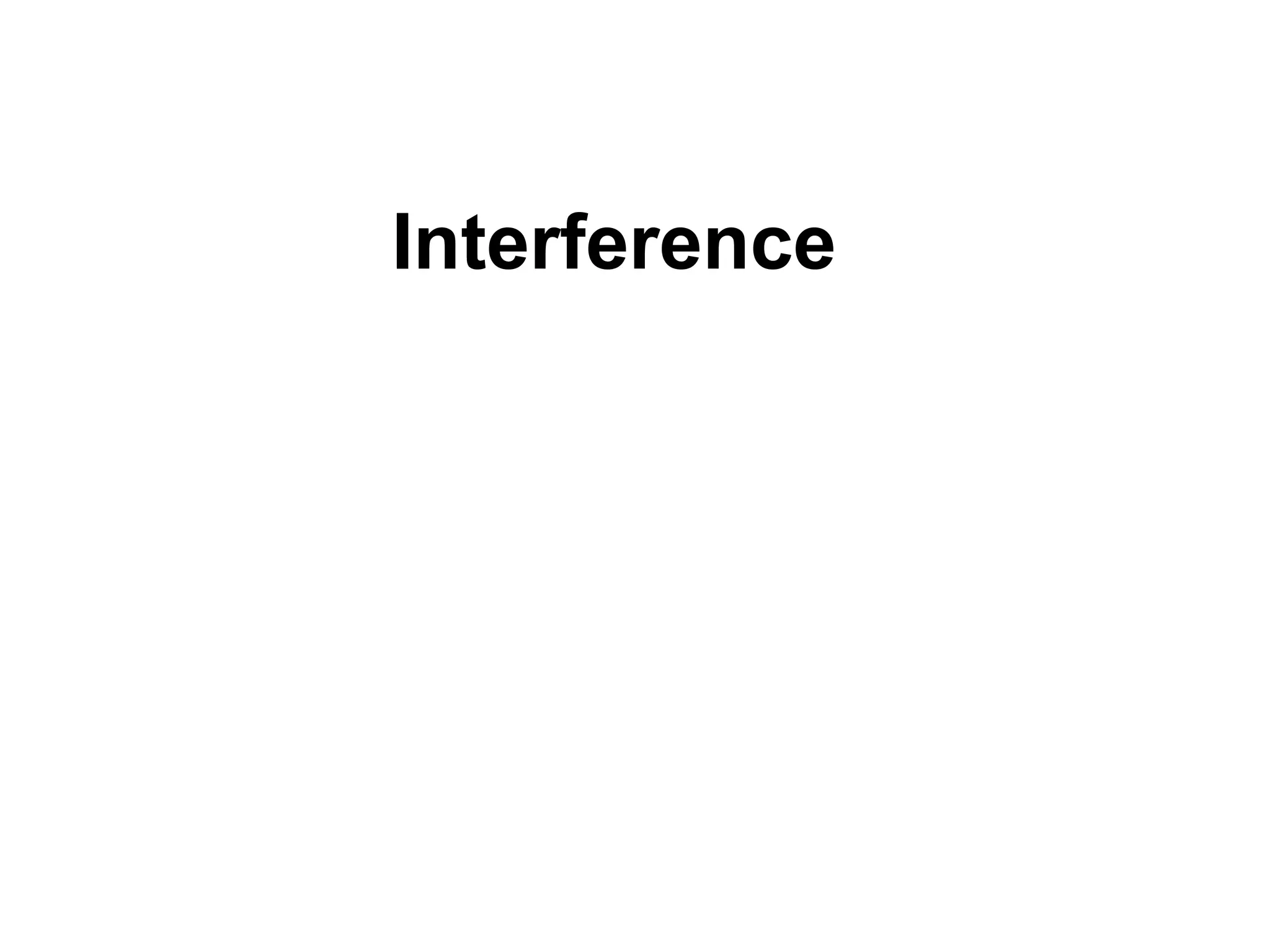 Interference
 