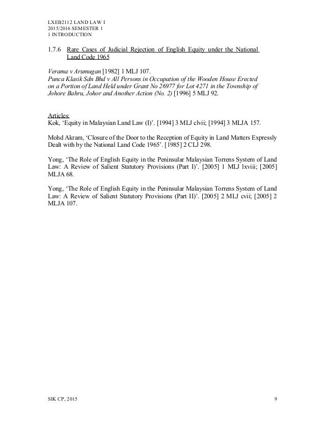 land law in malaysia pdf