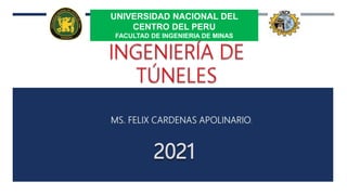 UNIVERSIDAD NACIONAL DEL
CENTRO DEL PERU
FACULTAD DE INGENIERIA DE MINAS
 