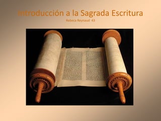 Introducción a la Sagrada EscrituraRebeca Reynaud  43 