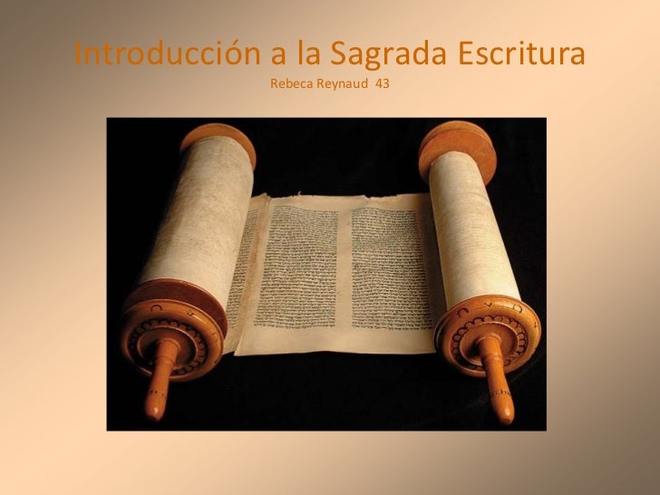 Introducción a las Sagradas Escrituras