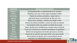 DOCENTE: RAFAEL FÉLIX MORA RAMIREZ
 