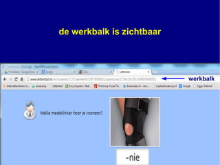 de werkbalk is zichtbaar
werkbalk
 