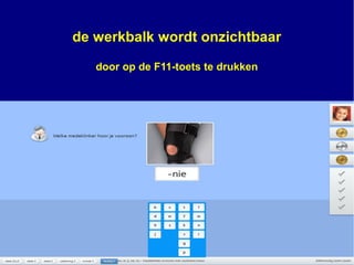 de werkbalk wordt onzichtbaar
door op de F11-toets te drukken
 