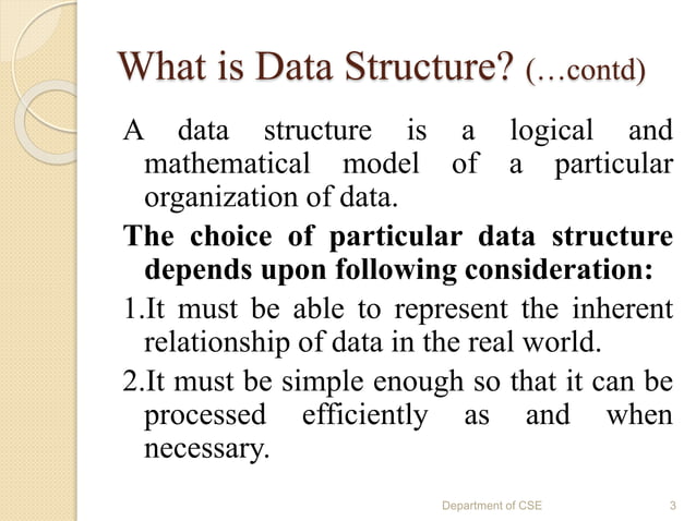 Introduction to data structure ppt | PPT