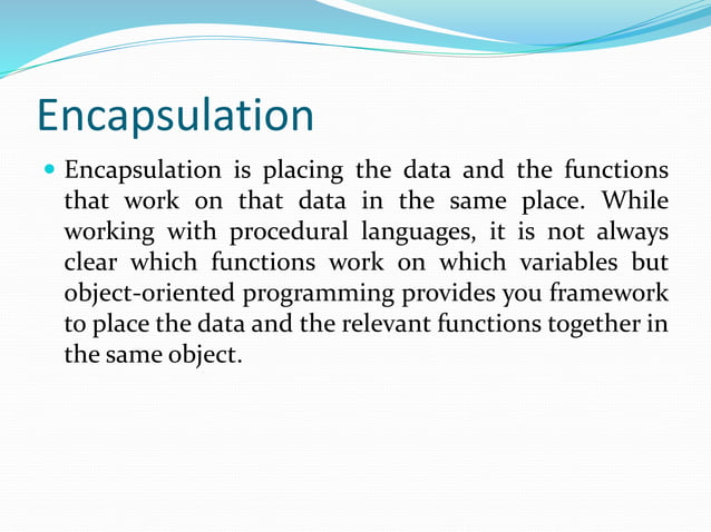 object oriented programming language in c++ | PPT