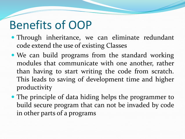 object oriented programming language in c++ | PPT