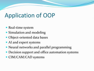 object oriented programming language in c++ | PPT