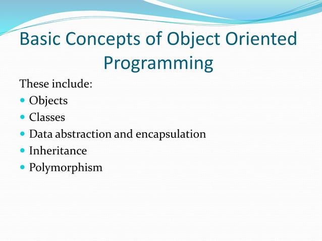 object oriented programming language in c++ | PPT