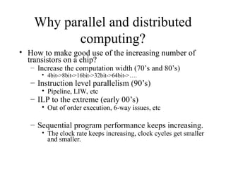 Parallel and Distributed Computing comparison | PPT