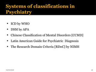 Rdoc Classification System Comprehensive Overview of Psychopathology and Psychiatry: History ...