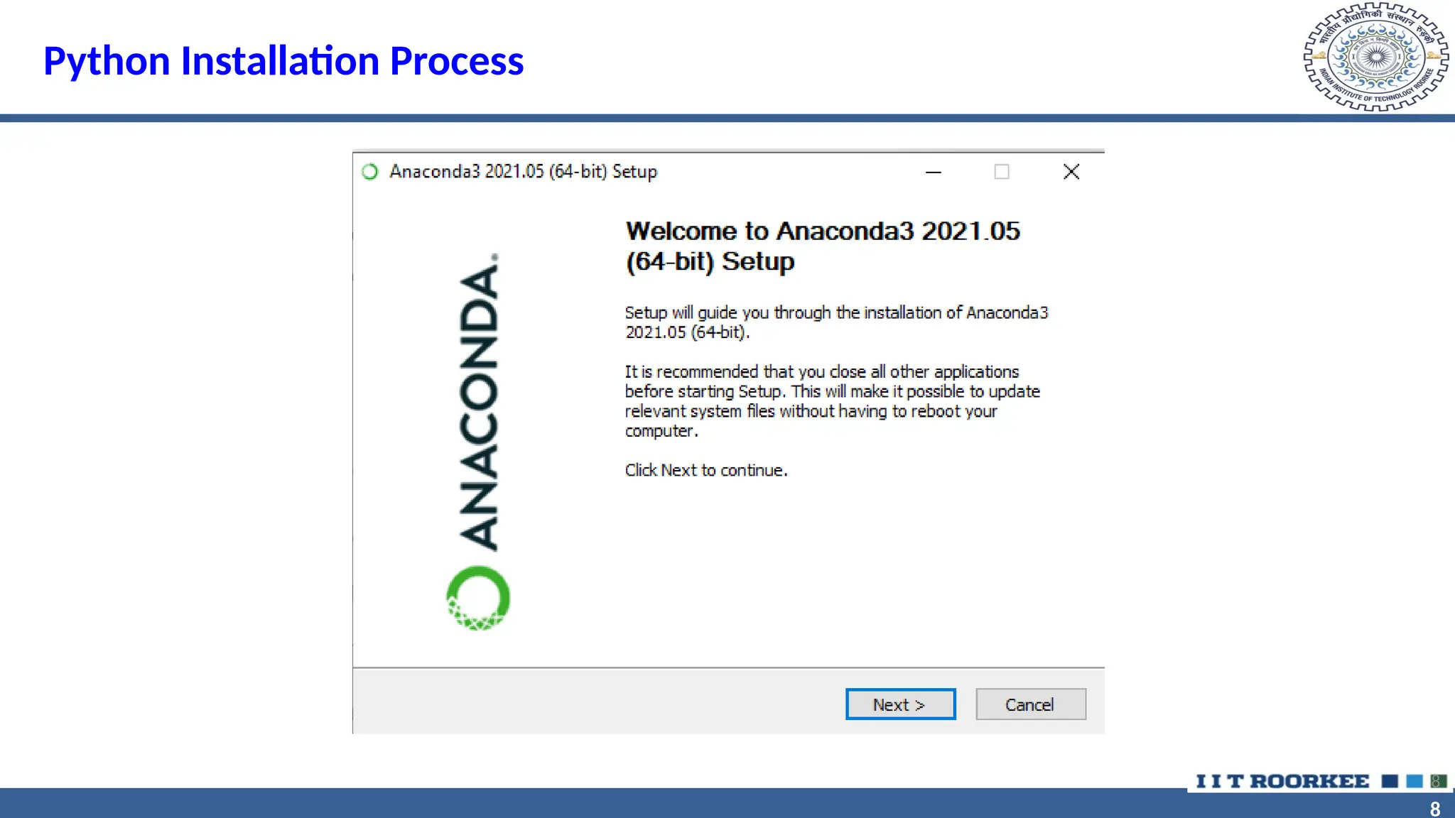 8 8 Python Installation Process 8 