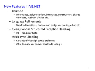 Introduction to .NET Framework with Web Form Fundamentals | PPT