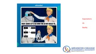 Expectations
VS
Reality
 