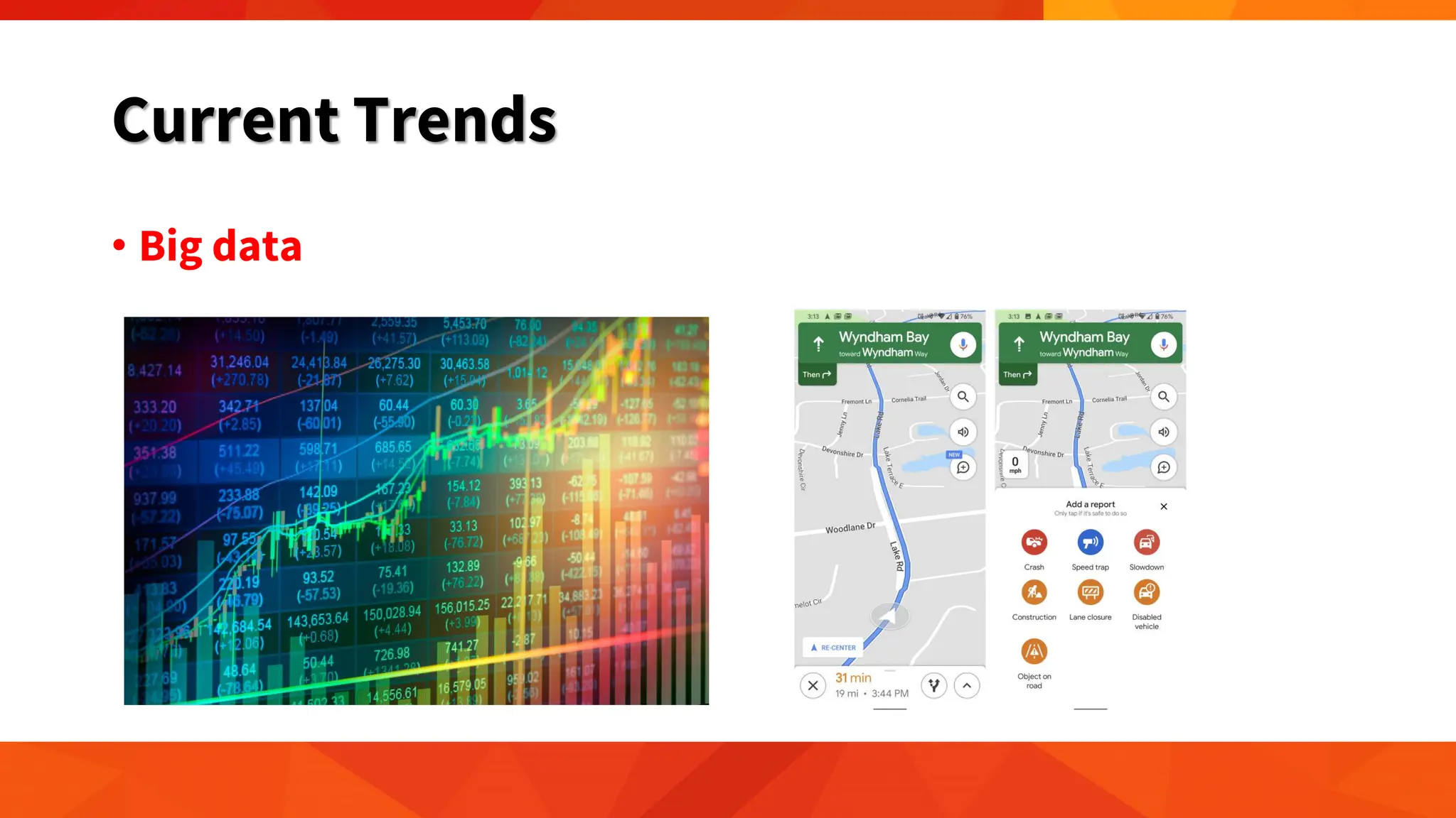 Current Trends
• Big data
 